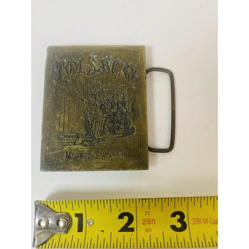 Tom Sawyer Mark Twain Brass‎ Belt Buckle Koleaco 1976